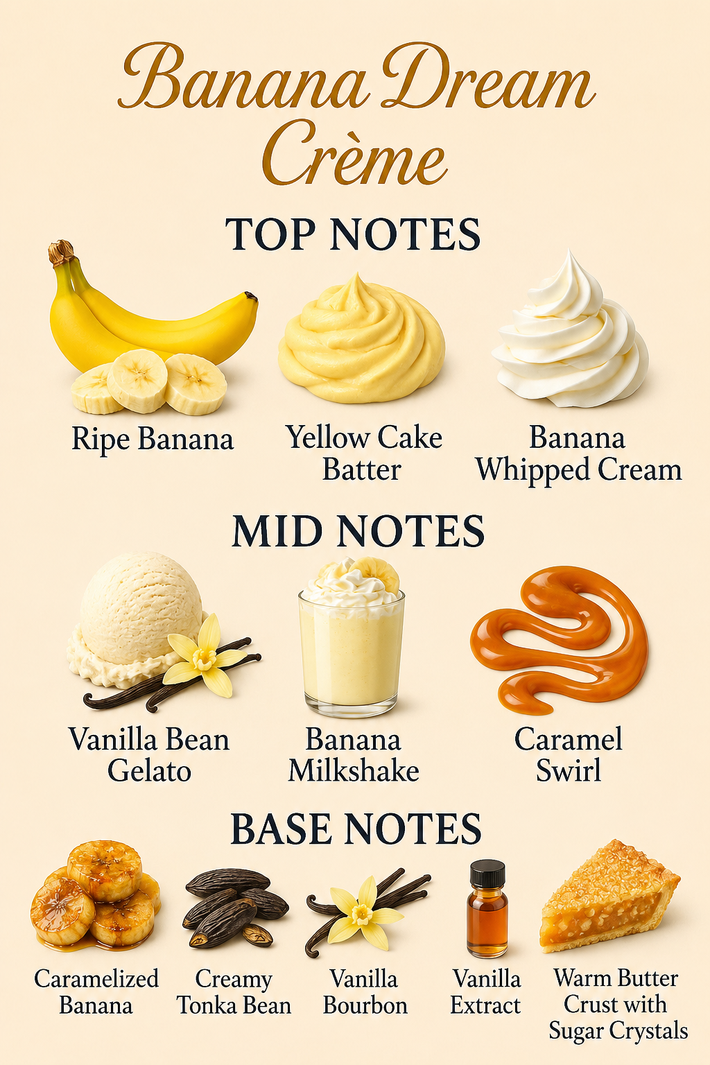 Banana Dream Crème 🍨 🍮🍌☕️ 🧁 🍵LuvVeil Mushroom Nourishing Body Oil