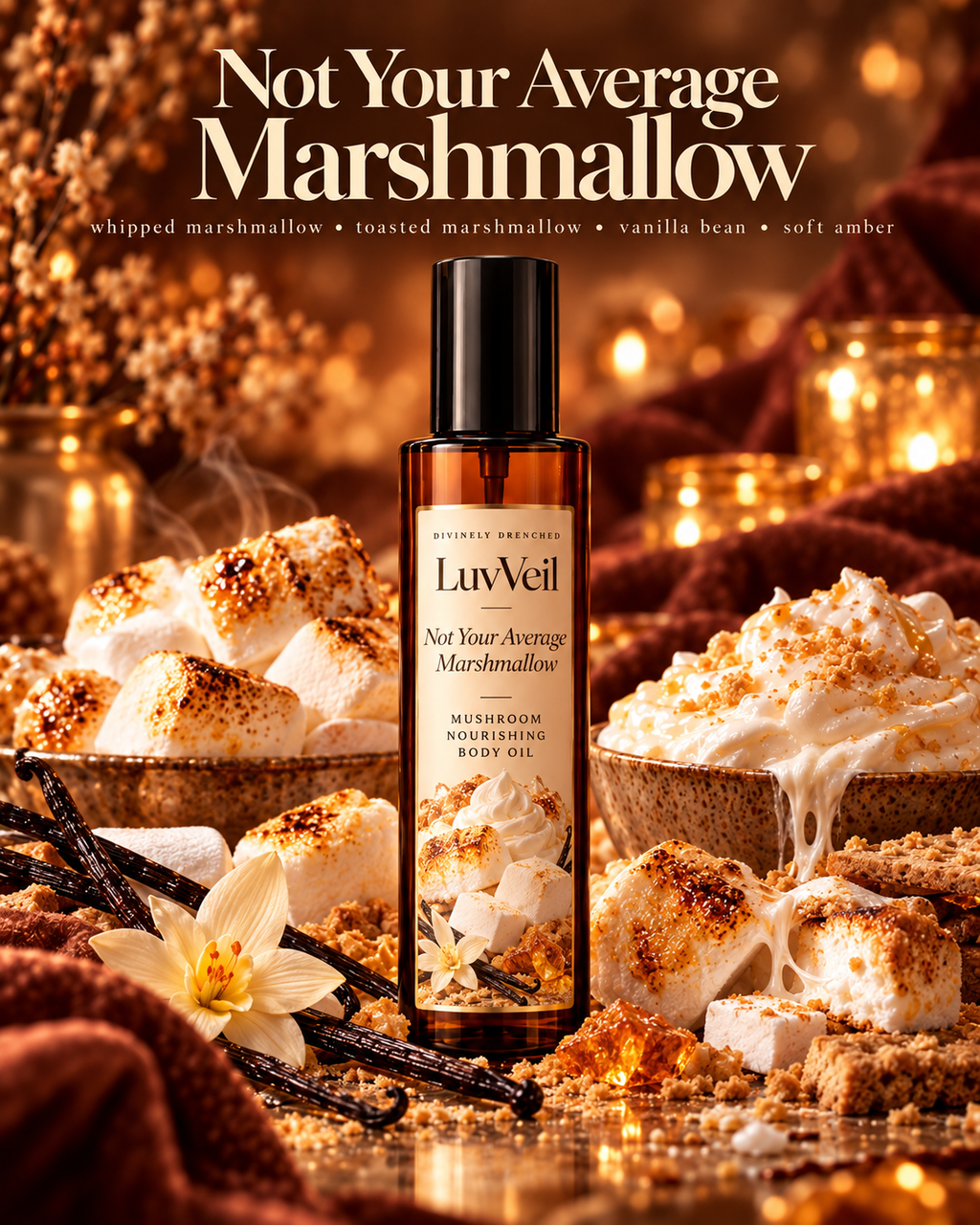 Not Your Average Marshmallow LuvVeil Mushroom Nourishing Body Oil
