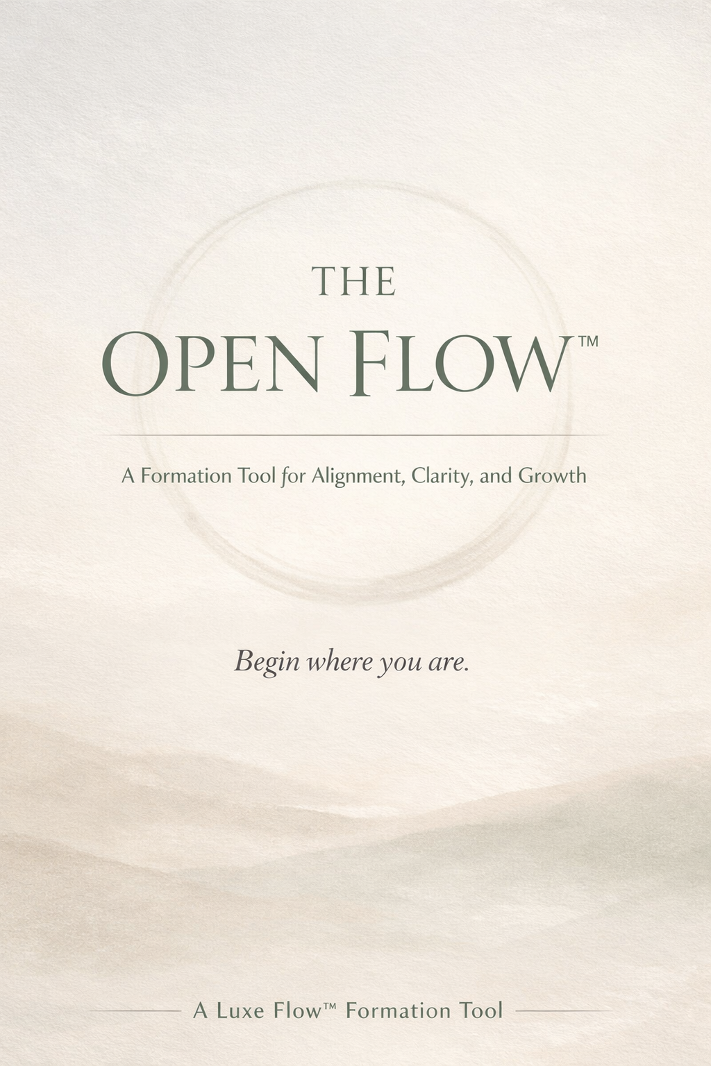The Open Flow™ | A Financial Formation Tool