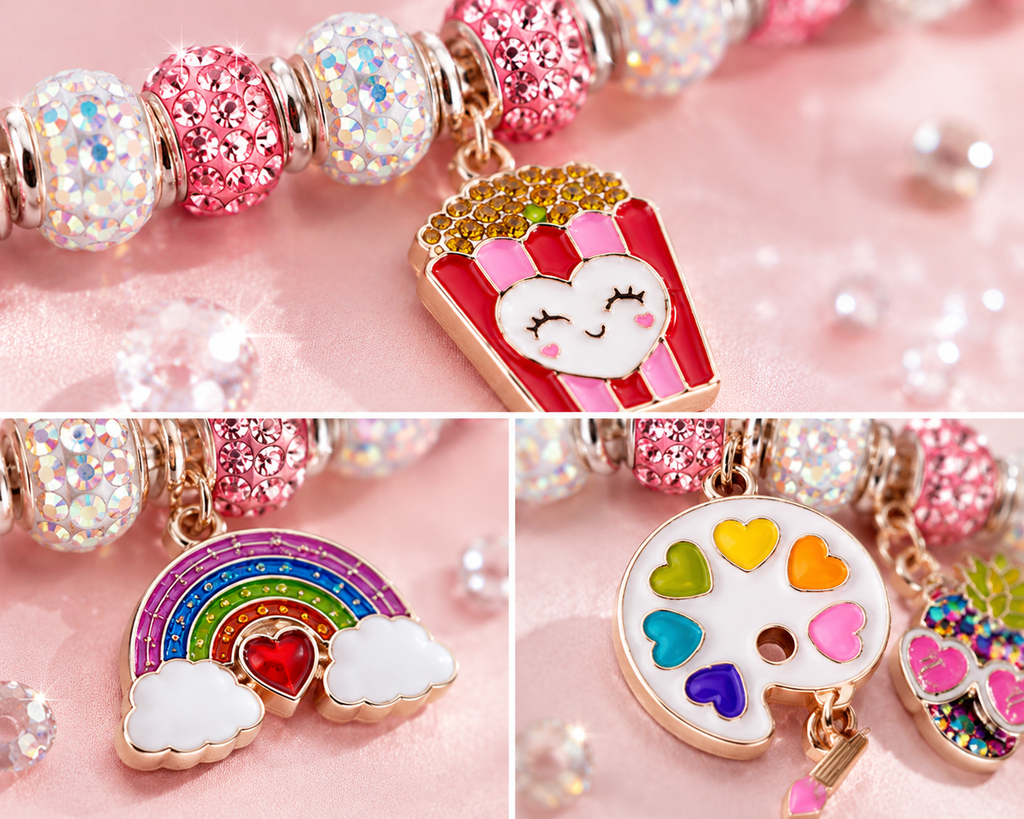 Sweet Sparkling Charm Bracelet