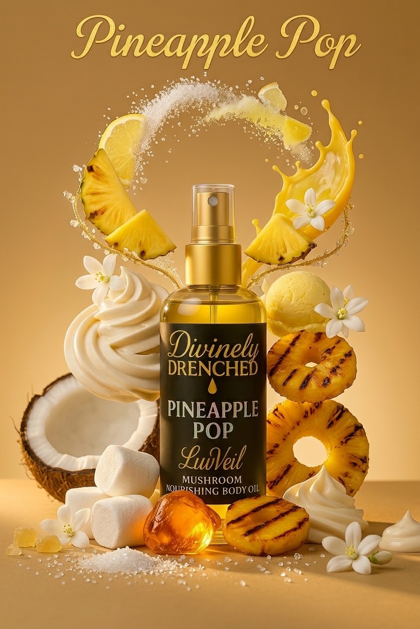 Pineapple Pop🍍💥🍹LuvVeil Mushroom Nourishing Body Oil