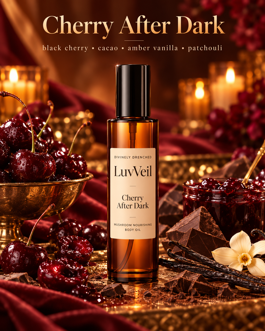 Cherry After Dark™ LuvVeil Mushroom Nourishing Body Oil