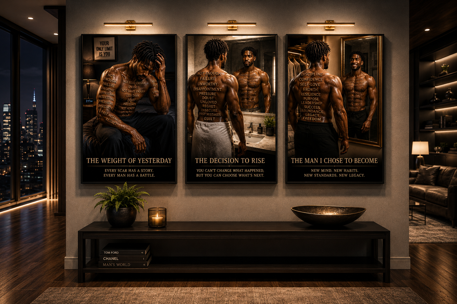 The Focused Flow™ Legacy In Motion 3 Piece Canvas Set