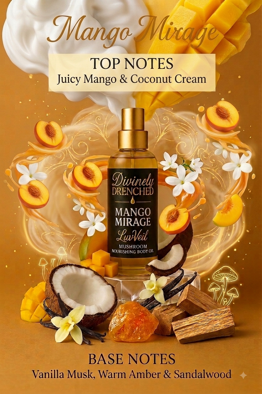Mango Mirage 🥭 LuvVeil Mushroom Nourishing Body Oil