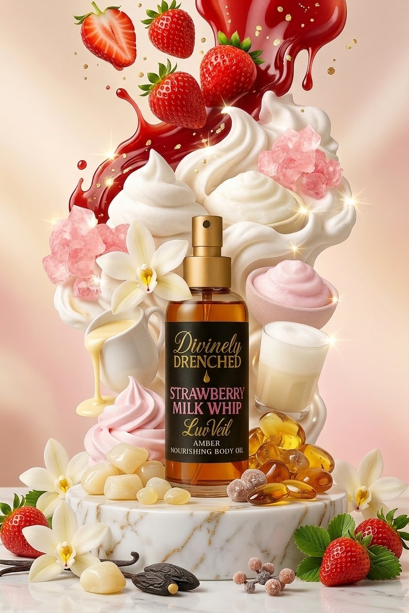 Strawberry Milk Whip 🍓 🥛 🍨LuvVeil Mushroom Nourishing Body Oil