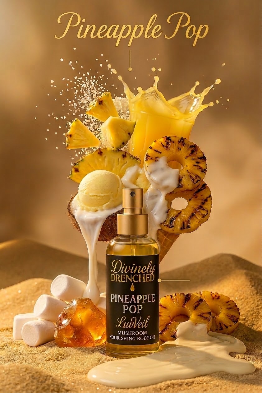 Pineapple Pop🍍💥🍹LuvVeil Mushroom Nourishing Body Oil