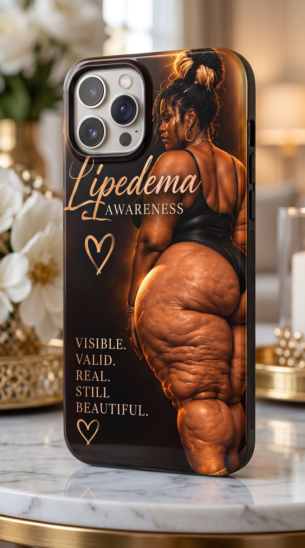 Visible. Valid. Still Beautiful. | Lipedema Awareness Phone Case