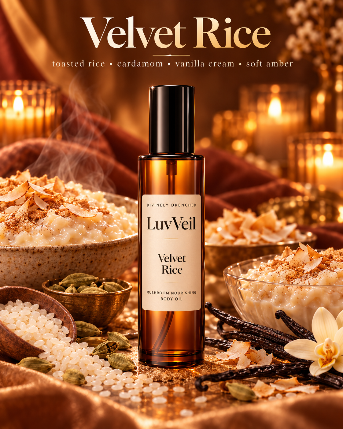 Velvet Rice™ LuvVeil Mushroom Nourishing Body Oil