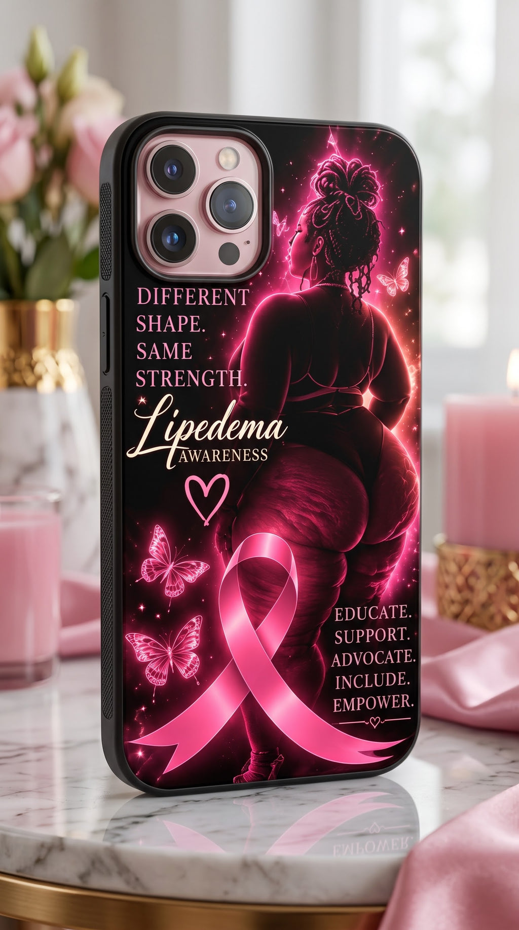Different Shape. Same Strength. | Lipedema Awareness Phone Case