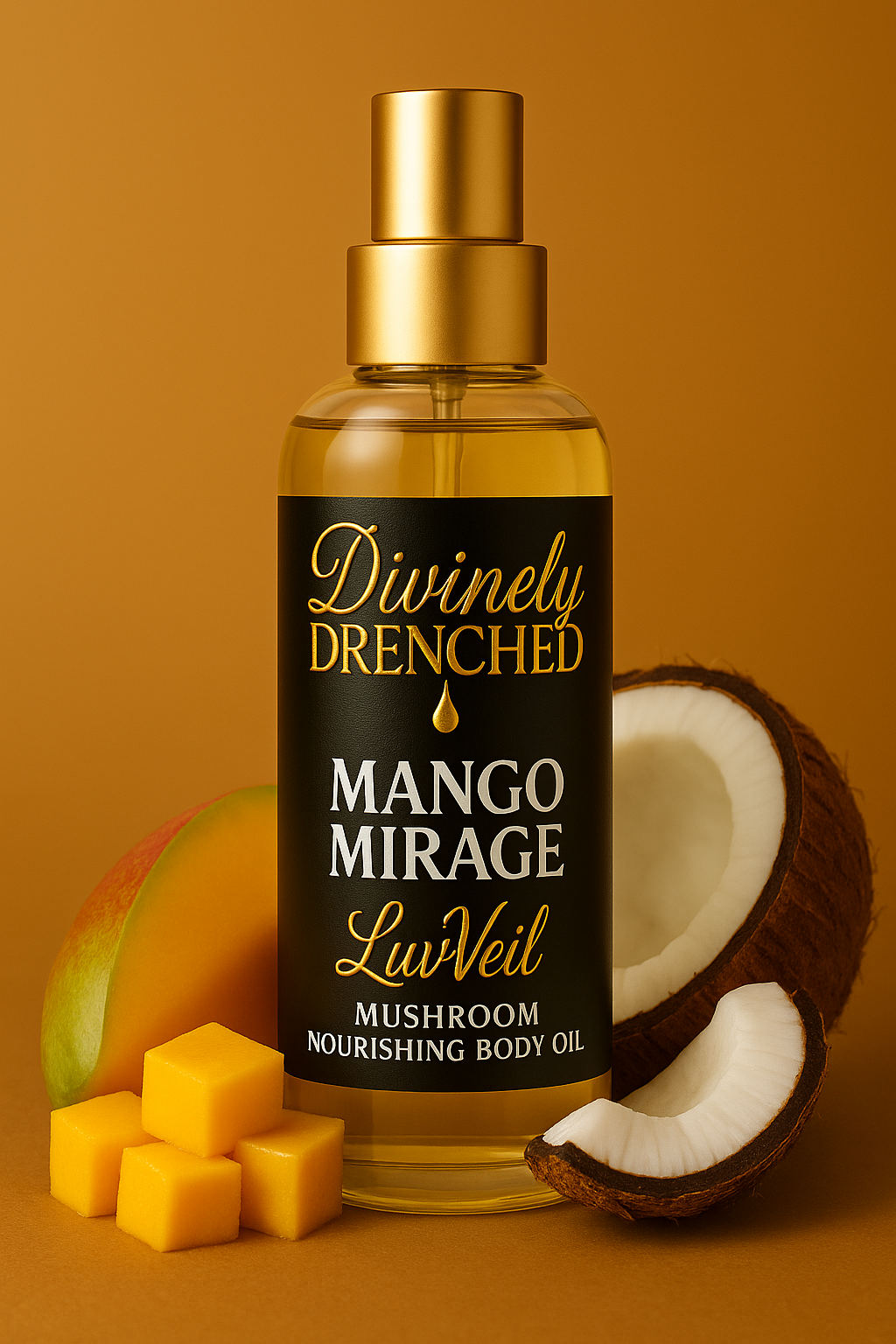Mango Mirage 🥭 LuvVeil Mushroom Nourishing Body Oil