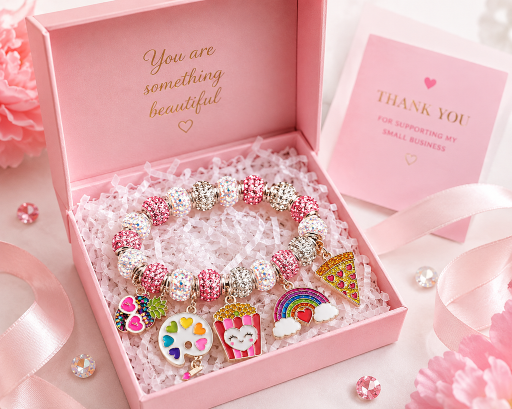 Sweet Sparkling Charm Bracelet