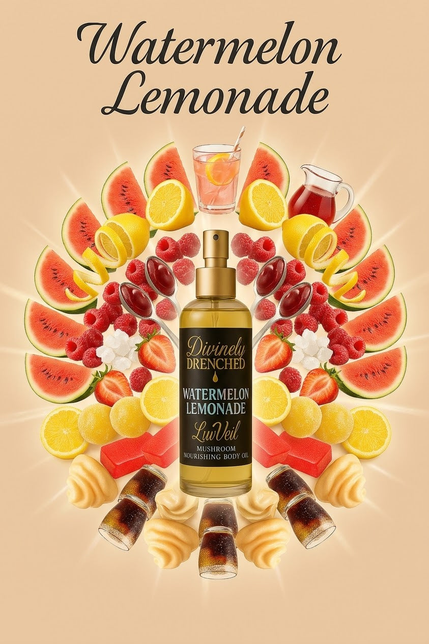 Watermelon Lemonade🍉🍋🍧 LuvVeil Mushroom Nourishing Body Oil
