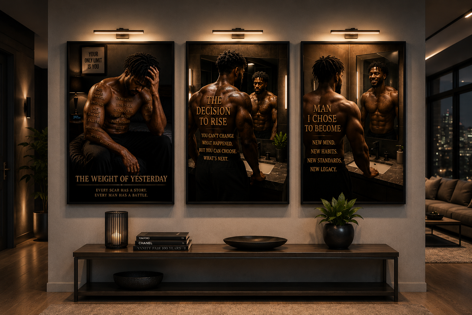 The Focused Flow™ Legacy In Motion 3 Piece Canvas Set