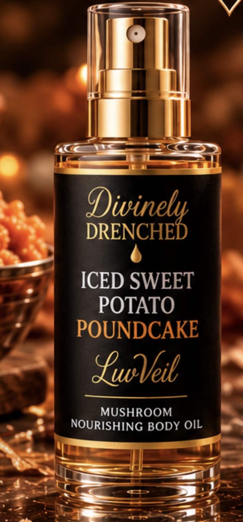 Iced Sweet Potato Pound Cake™ LuvVeil Mushroom Nourishing Body Oil