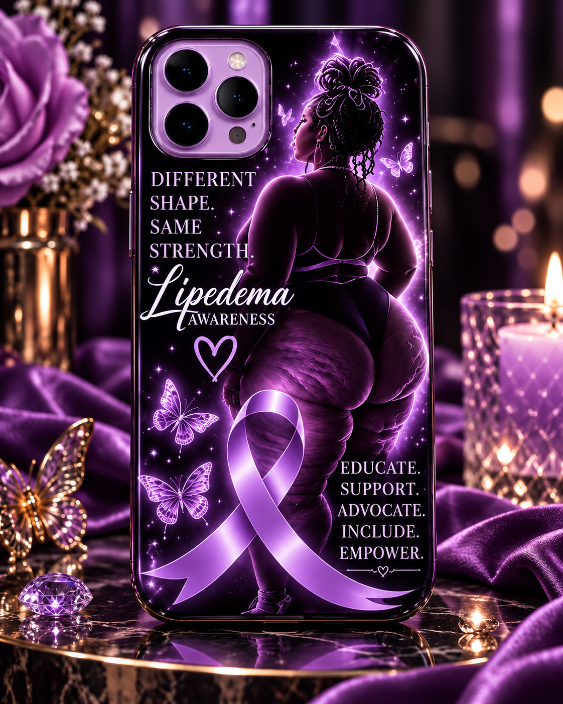 Different Shape. Same Strength. | Lipedema Awareness Phone Case