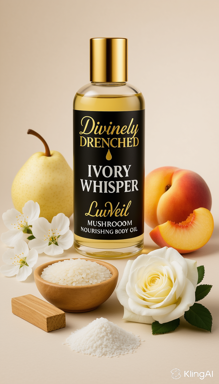 Ivory Whisper 🍐🪷🤫LuvVeil Mushroom Nourishing Body Oil