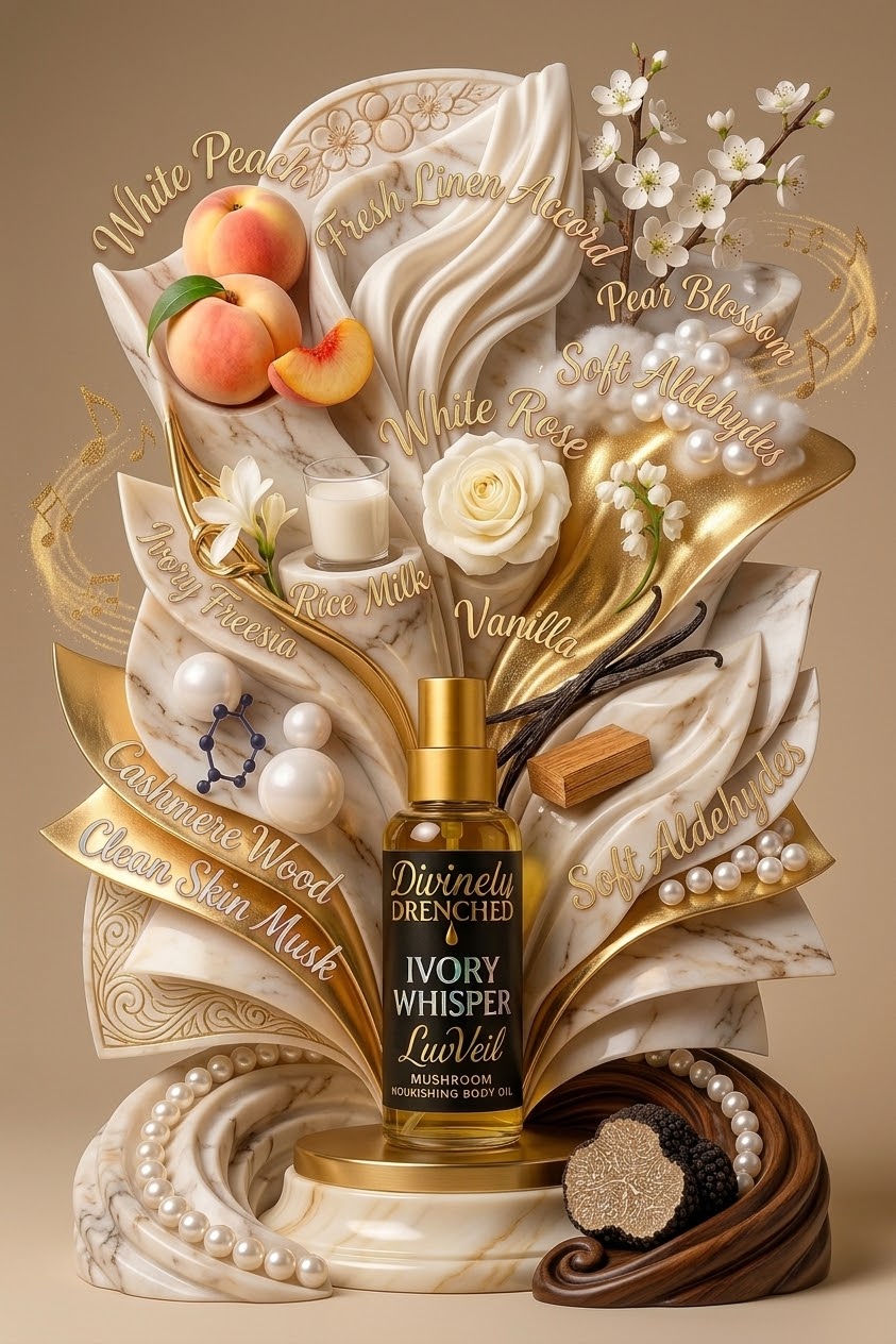 Ivory Whisper 🍐🪷🤫LuvVeil Mushroom Nourishing Body Oil
