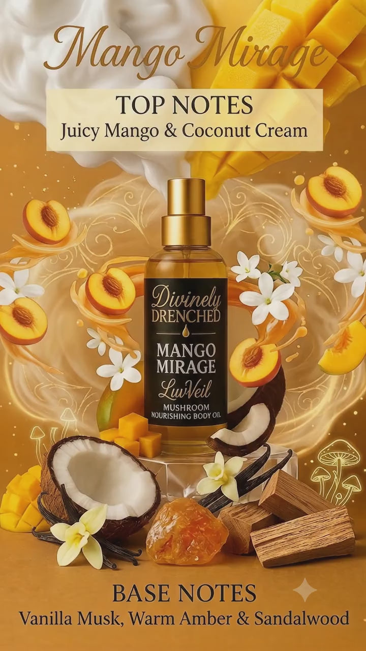 Mango Mirage 🥭 LuvVeil Mushroom Nourishing Body Oil